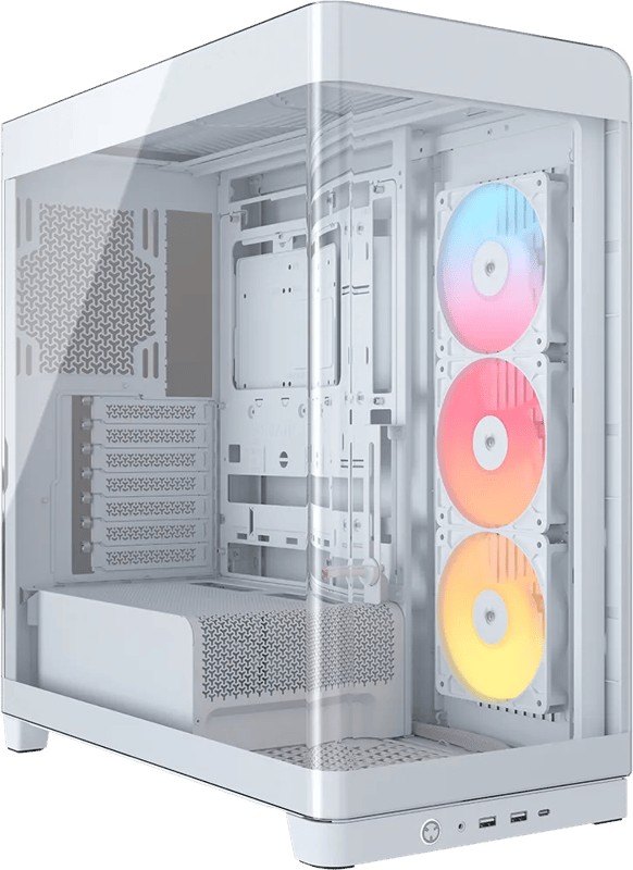 CORSAIR FRAME 4500X RS-R ARGB Midtowermodel ATX - Gebogen Gehard Glas - Wit (3x RS120-R fan)