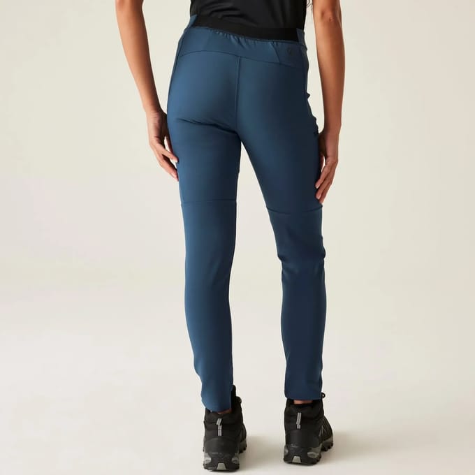 Broek Wandelen Dames - Softshell, Elastische Tailleband, Ritszak