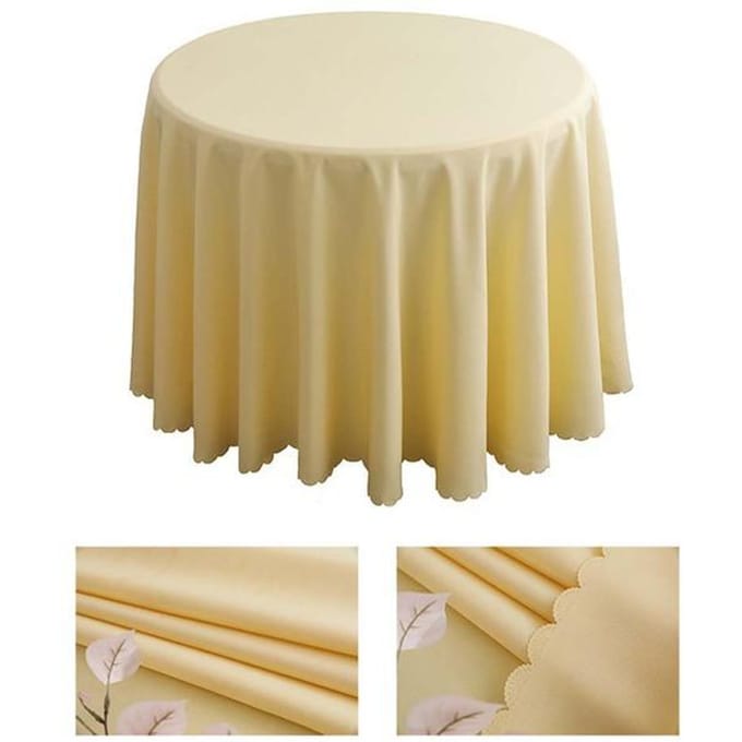 Bankettafelkleed Rond Bruiloftstafelkleed Polyester Tafelkleden Voor Eettafel Thuis Hotel Restaurant Tafelkleed Decor diameter 140cm