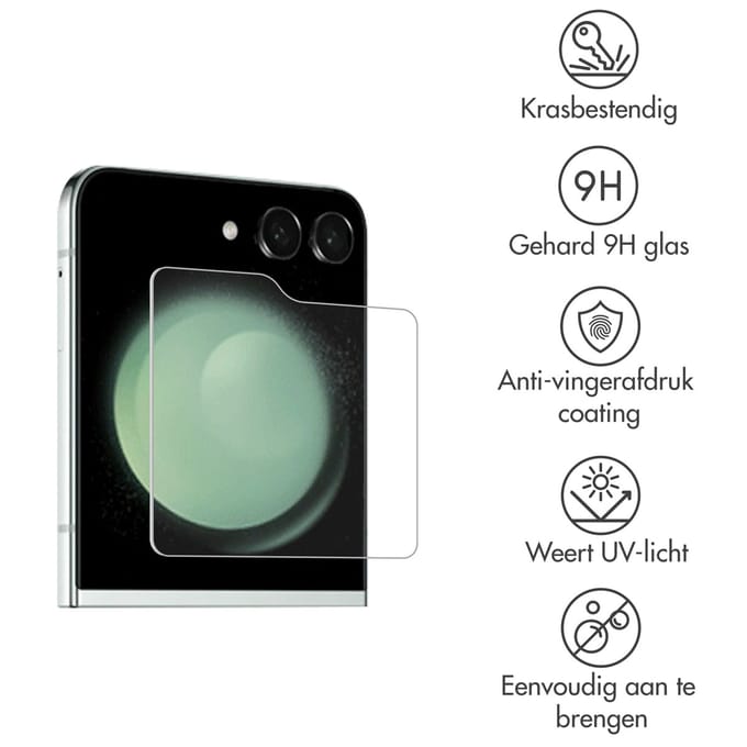 Accezz Screen Protector - Geschikt voor Samsung Galaxy Z Flip 5 / Z Flip 6 / Z Flip 7 FE - Gehard Glas Screenprotector