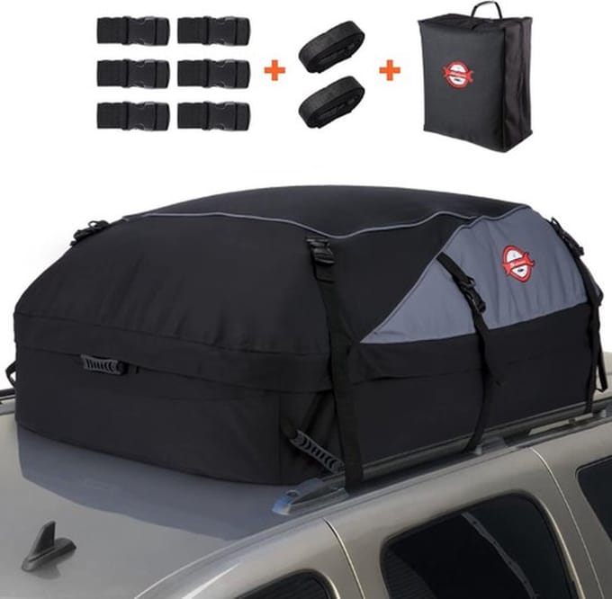 Luxe Opvouwbare Dakkoffer – Met Dakdragers – Daktas Auto – 580L Capaciteit – Waterdicht – 1000D Nylon – Complete Set – Zwart