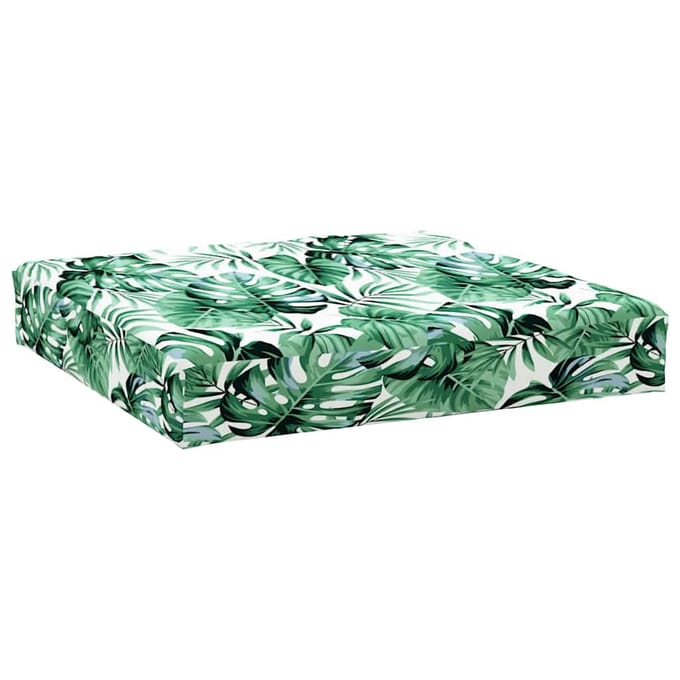 vidaXL - Palletkussen - bladpatroon - 60x60x9,5 - cm - oxford - stof