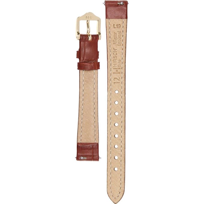 Hirsch Horlogeband -  Duke Goudbruin - Leer - 12mm