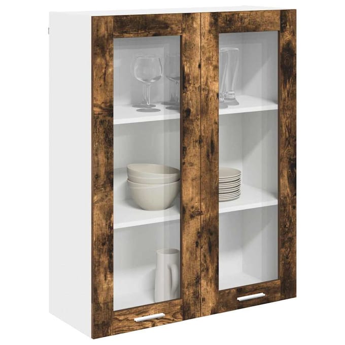 vidaXL - Hangkast - Rook - Eiken - 80 - x - 31 - x - 100 - cm - Bewerkt - hout