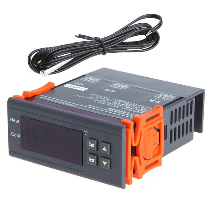 Digitale Temperatuurregelaar 220V 10A Thermostaat Aquarium/Alarm MH1210B gray