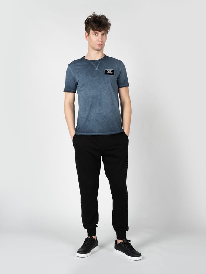 Guess T-Shirt Patch Mannen blauw