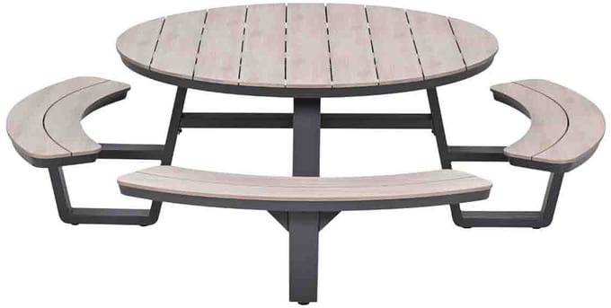 Garden Impressions Sarria picknick set Ø148 x 75 - donker grijs