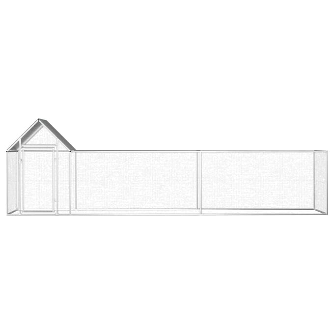 vidaXL - Kippenren - 5x1x1,5 - m - gegalvaniseerd - staal