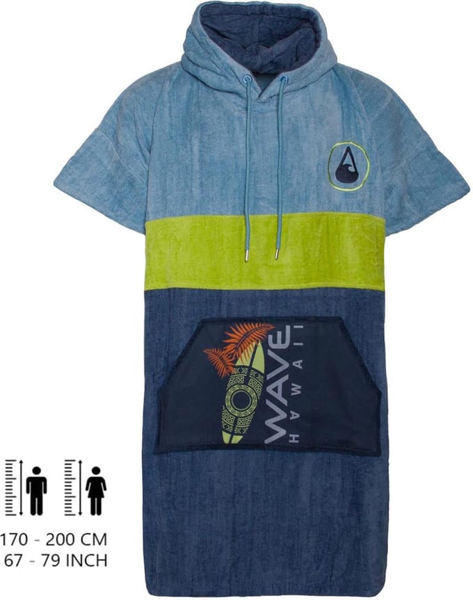 Poncho Wave Hawaii Cotton Velours Poncho Kapalua L WH4074 Multikleur 105 x 80 cm