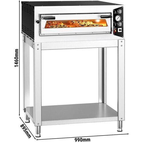 GGM Gastro Elektro Pizzaofen - 4x 35cm - Manuell - inkl. Untergestell