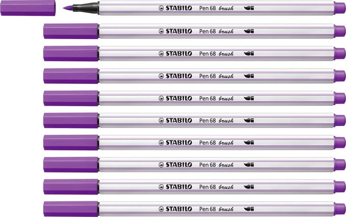 Brushstift STABILO Pen 568/58 lila - 10 stuks