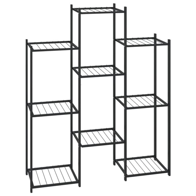 vidaXL - Bloemenstandaard - 83x25x100 - cm - ijzer - zwart