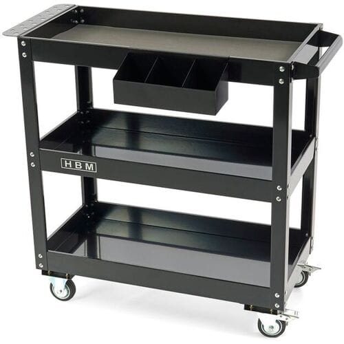 HBM deluxe gereedschapstrolley 3-laags, 76 cm