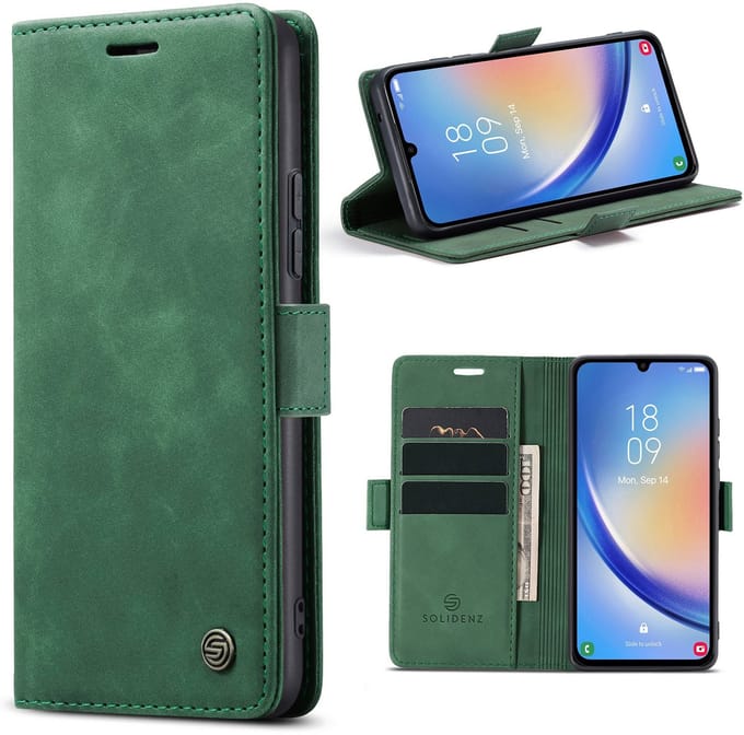 Solidenz Hoesje - Geschikt voor Samsung Galaxy A17 / A18 - Urban Book - Groen