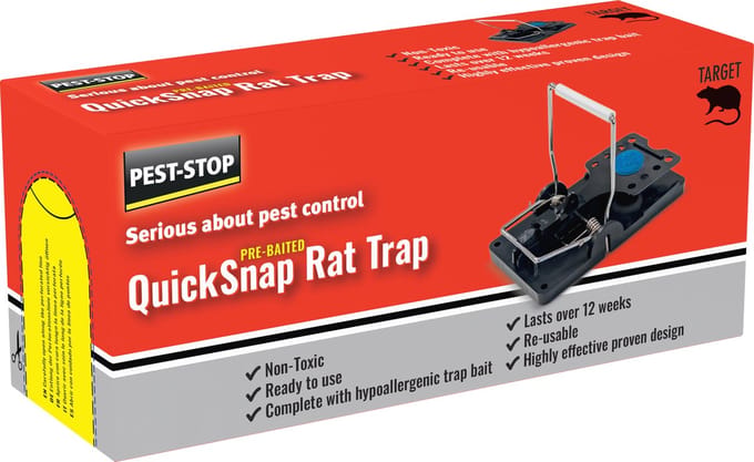 Pest-Stop - Quick-Snap rattenval met lokaas - 1 stuk