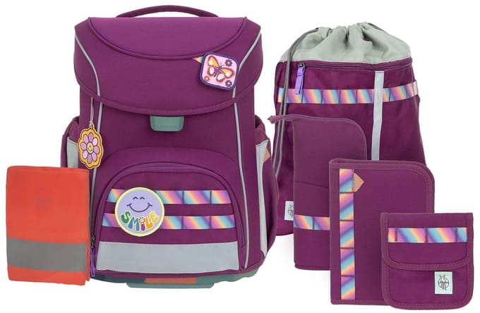 Lässig School Set Slim Unique - Schooltas Set 7tlg. (Lilac)