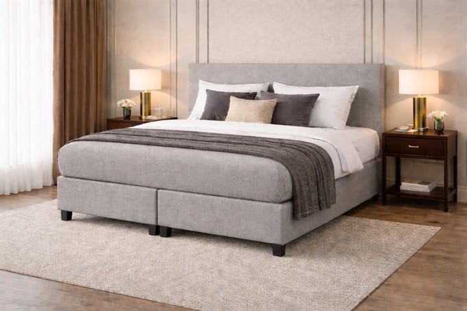 Boxspring Utrecht Compleet van DER Bedding - OP MAAT & Verkrijgbaar in veel diverse kleuren! - 155x200