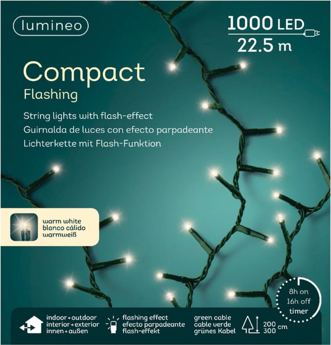 Kerstlichtsnoer - LED - knipperverlichting - 1000 lampjes - knipper verlichting
