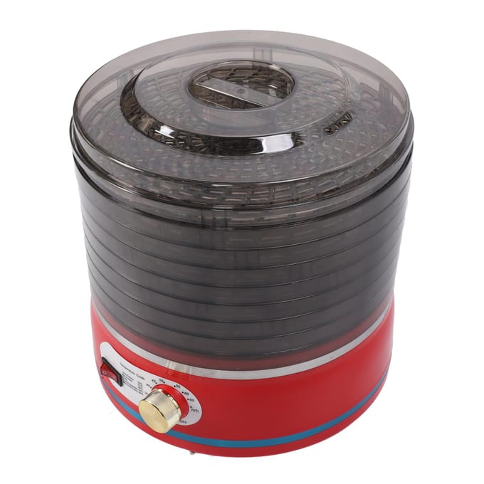 Voedseldehydrator Machine 8 Lade Rood Elektrische Dehydrator Droogmachine voor Fruit Kruiden Vlees Groenten L black