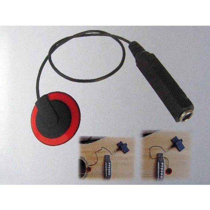 Piezo Contact Microfoon Pickup voor Gitaar Viool Banjo Mandoline Ukelele zwart/rood