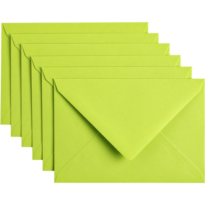 Papicolor Envelop C6 appelgroen 105gr-CV 6 st 302967 - 114x162 mm