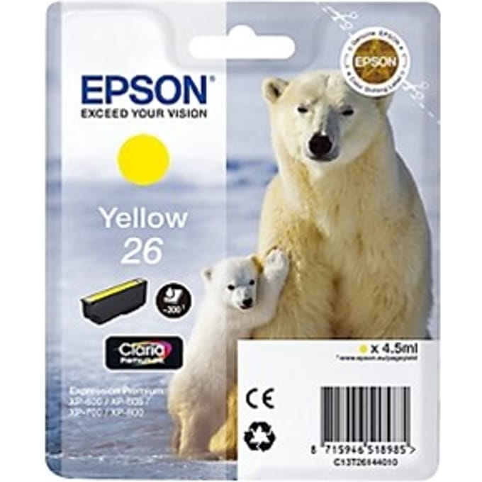 Epson T2614 nr. 26 inktcartridge geel (origineel)