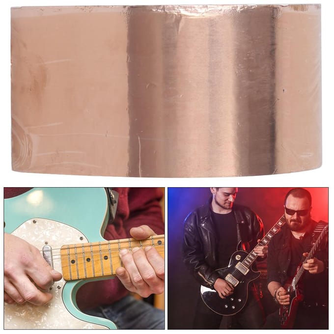 Koperfolietape Enkele geleider Afscherming Geleidend voor Elektrische Gitaar EMI-Afscherming(5 meter ) white
