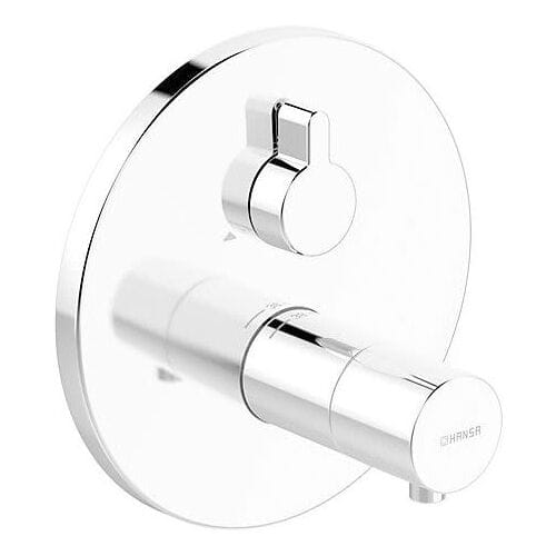 Hansaliving ready-mounted set with functional unit thermostatic shower mixer, round rosette 40579083