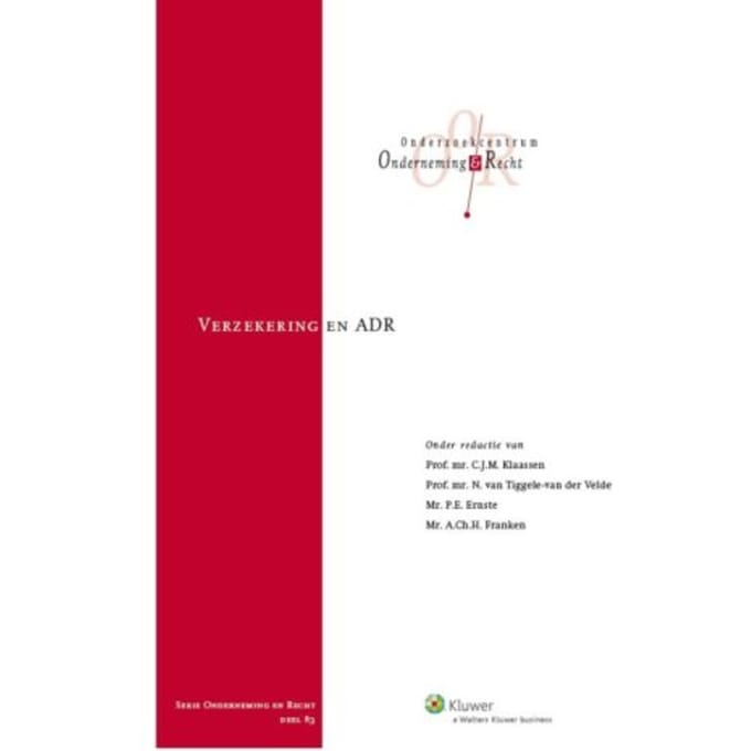 Verzekering En Adr - Onderneming En Recht