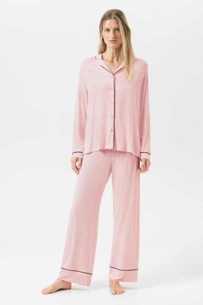 Lange pyjama Serie Pure Chic Bonbon Pink