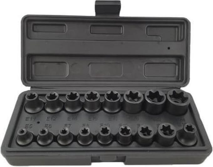 Weber Tools 3/8'' & 1/2'' Krachtdoppen set E-Torx