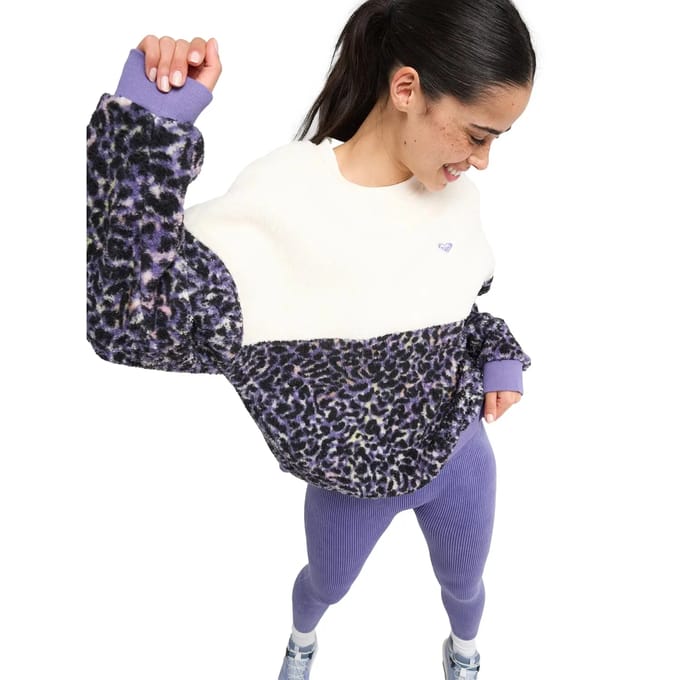 Roxy Wow Crewneck Fleece Paars M Vrouw