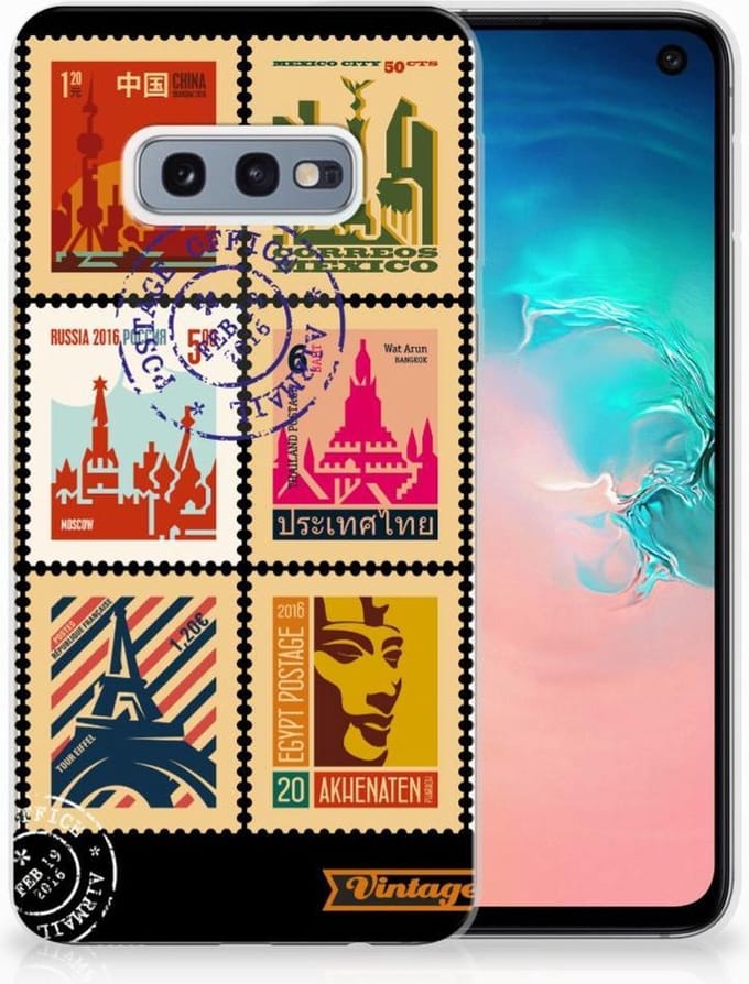 Samsung Galaxy S10e Siliconen Back Cover Postzegels
