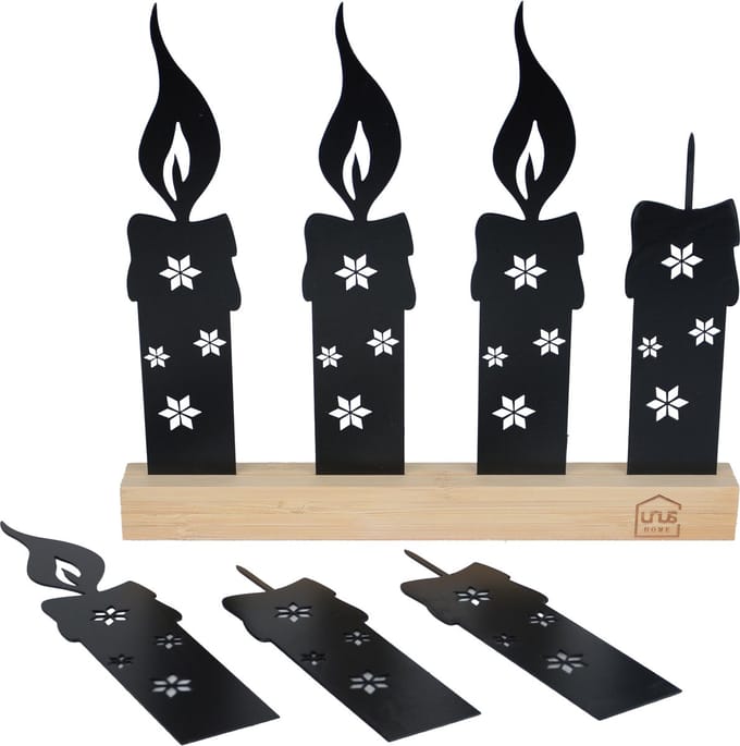UNUS® Adventskaarsen decoratieve staander flexibele adventskrans