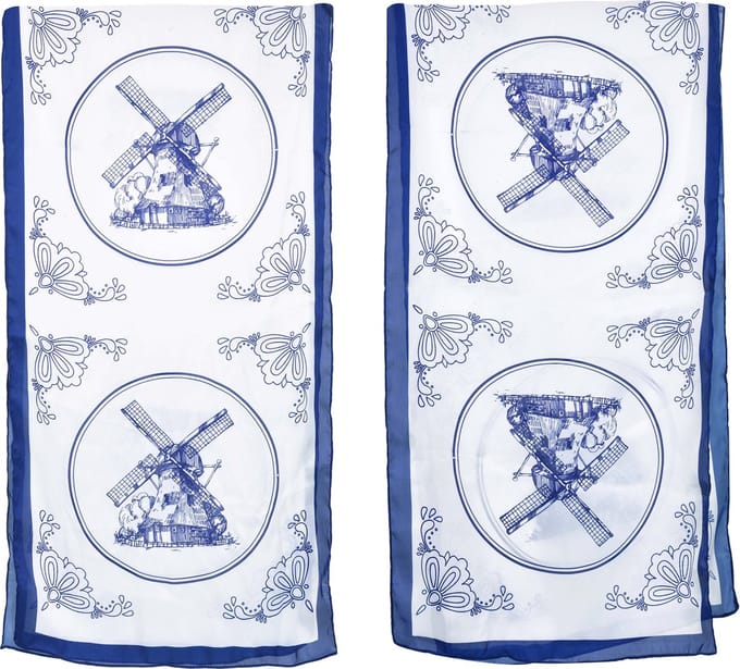 Robin Ruth Mode sjaal Delfts Blauw Molens