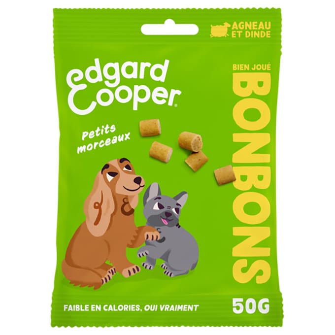 50g Edgard & Cooper Bonbecs Lam & Kalkoen - Hondensnoepjes