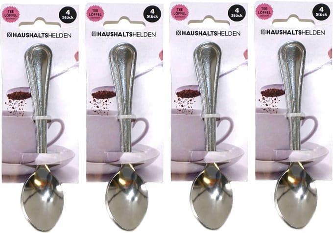 Haushaltshelden Koffielepels/theelepels - 16x - RVS - 15 cm