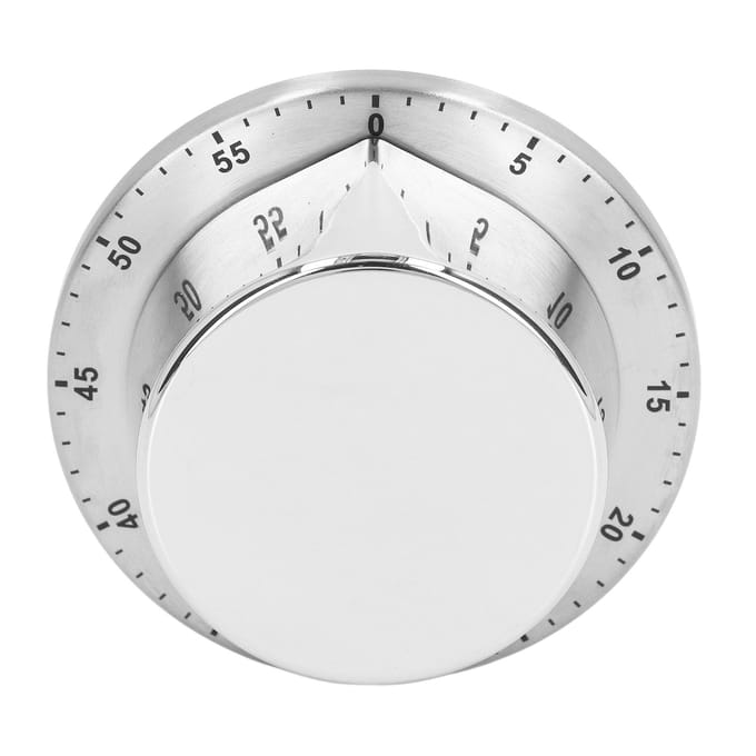 Keuken Mechanische Timer 304 Roestvrij Staal Magnetische Zuignap Chef Kooktimer Klok Wit