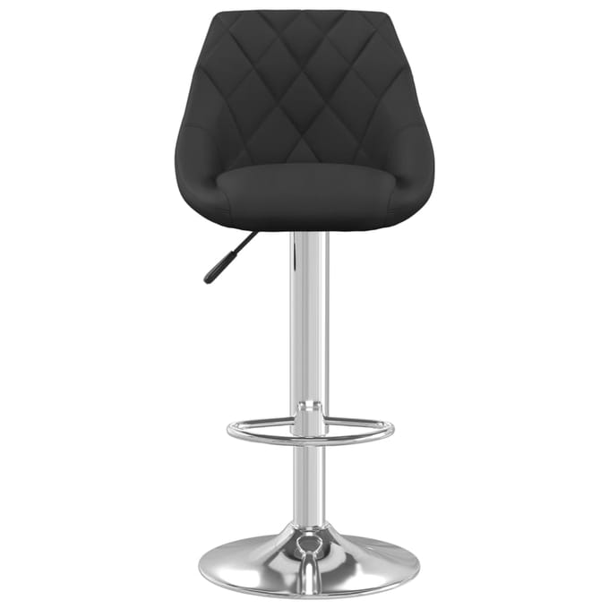 vidaXL - Barkruk - fluweel - zwart