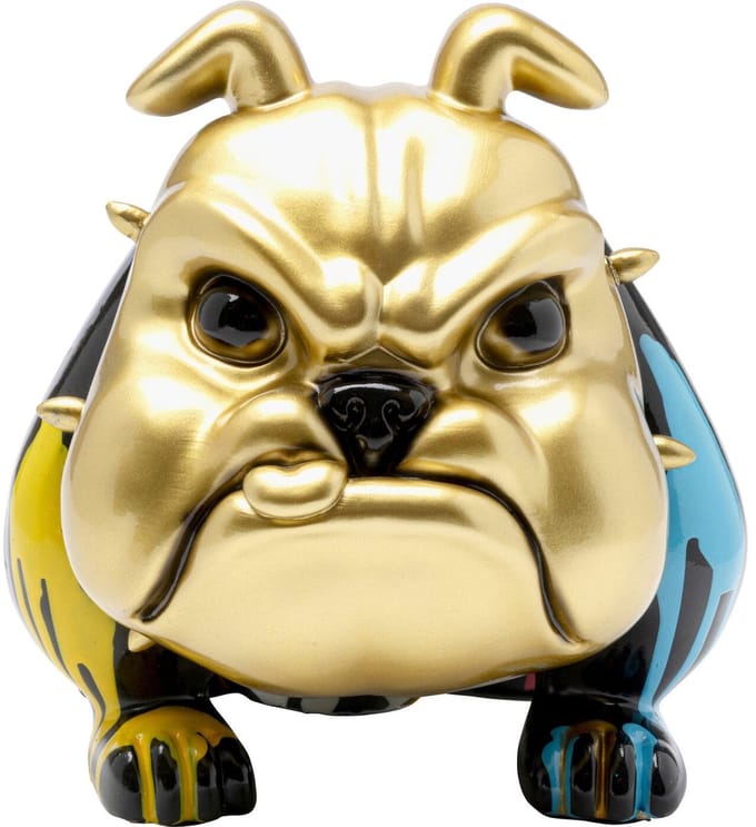 Spaarpot goud hond woest verfdruppels 26cm Kare Design