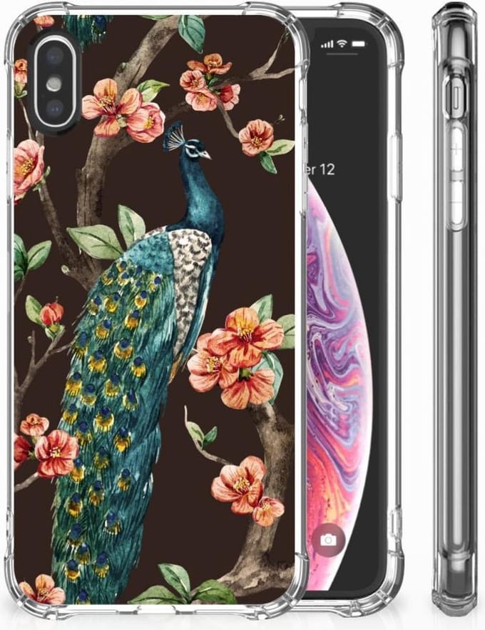 Apple iPhone X | Xs Case Anti-shock Pauw met Bloemen
