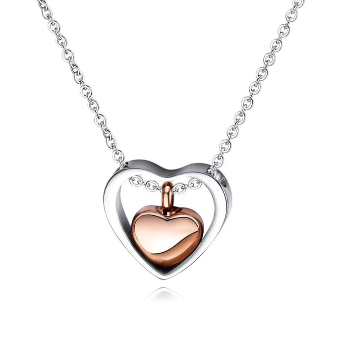 As ketting hart roze goud