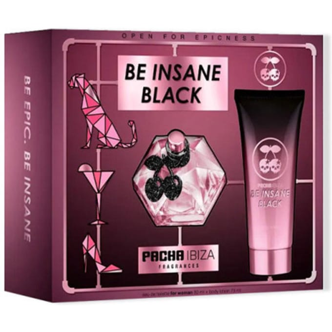 Eau de Toilette PACHA BE INSANE BLACK WOMAN Koffer 2 stuks
