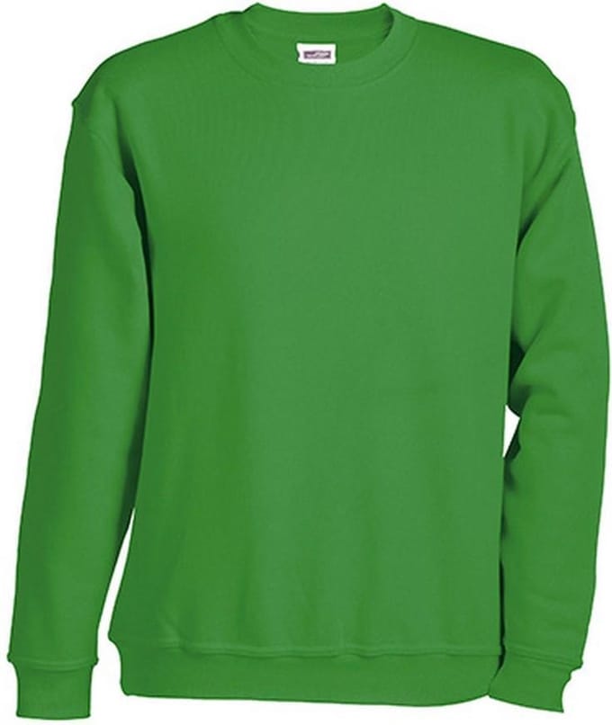 James and Nicholson Unisex Round Heavy Sweatshirt (Kalk groen)