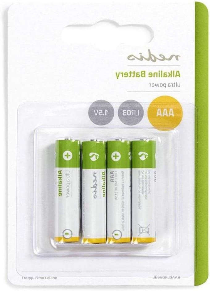 Batterijen AAA - Alkaline Energie - Apparaten Voeden - 1.5 Volt - 4 Stuks - Wit
