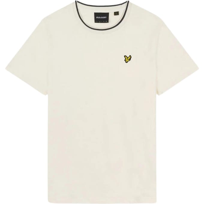 Lyle & Scott T-shirt met getipte kraag en krijt