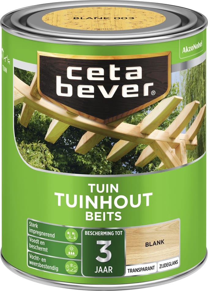 Cetabever - Tuinbeits Tuinhout Transparant - Blank - 750 Ml