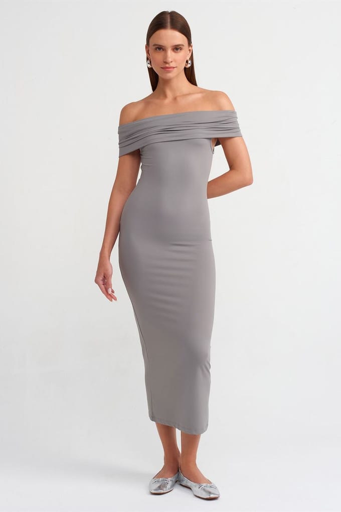Off-Shoulder Bodycon Midi-jurk