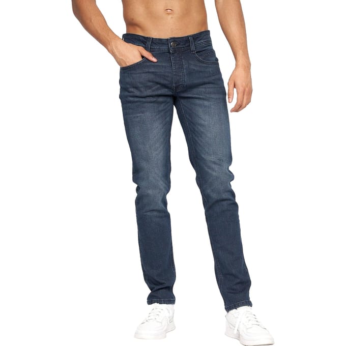 Crosshatch Heren Malcolm Slim Jeans (Donkere wasbeurt)