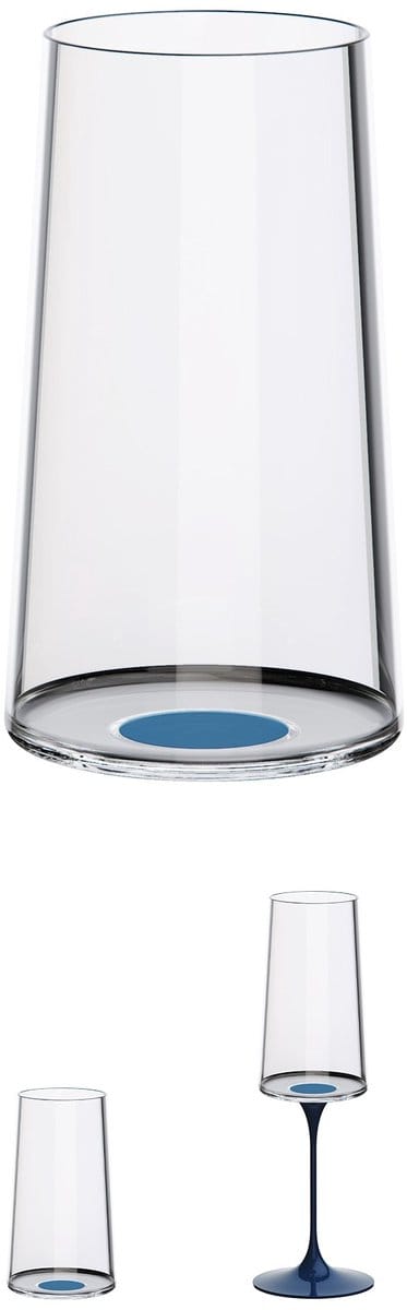 Trebonn SplitGlass - Longdrinkglas / Champagneflute - 320ml - Set van 2 - Blauw